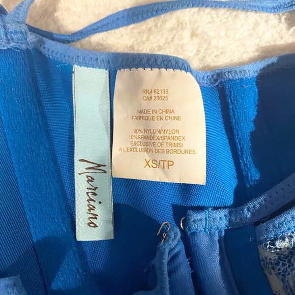 Unique Marciano Multi Strap Lace Blue Corset XS - Picture 5 of 9